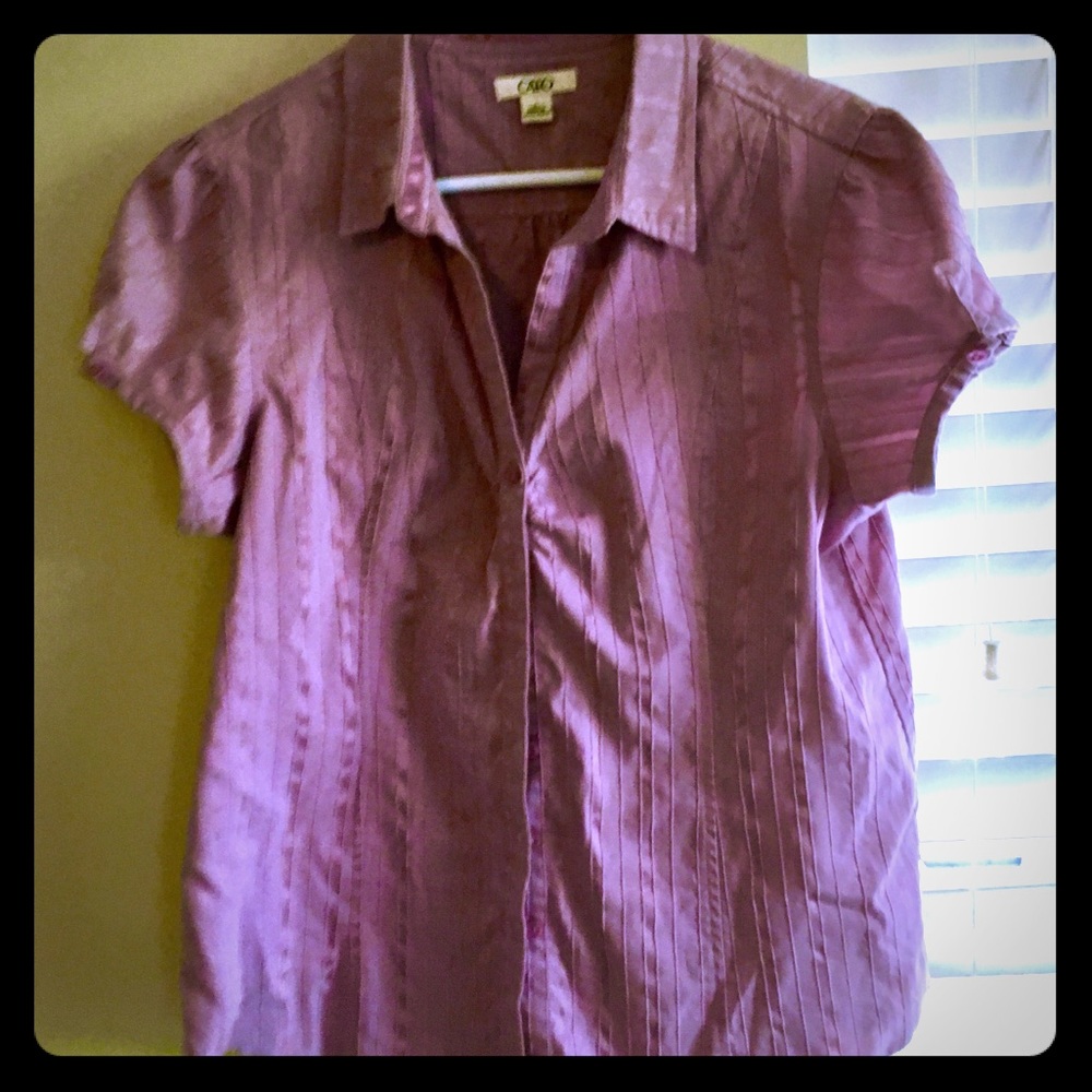 Lavender button up blouse